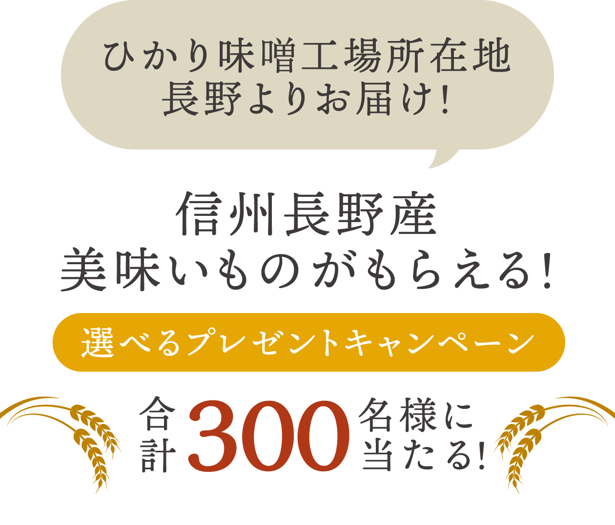 信州長野産美味いものがもらえる！選べるプレゼントキャンペーン