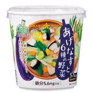 VEGE MISO SOUP　あげなすと6種の野菜