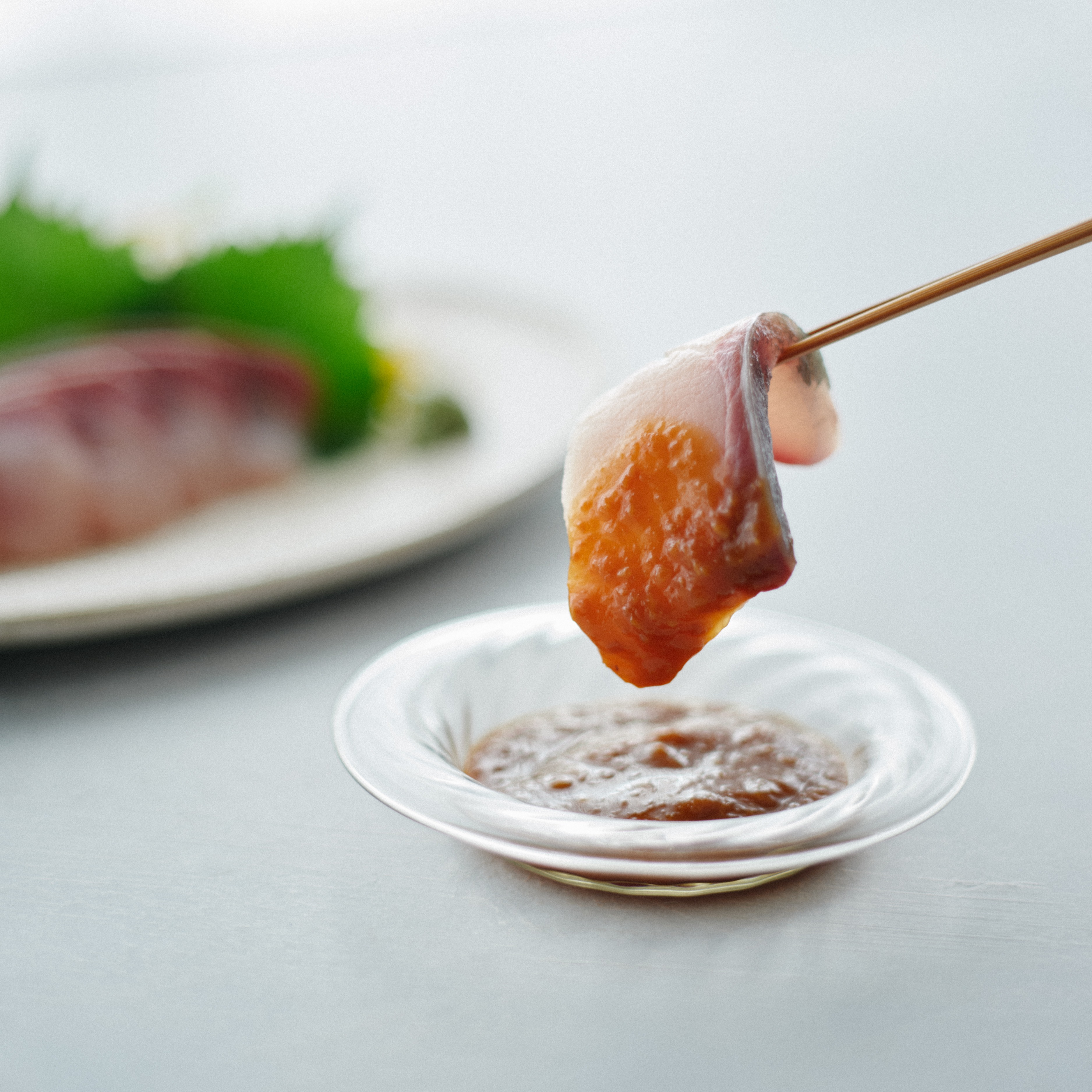 とろりとかけて刺身