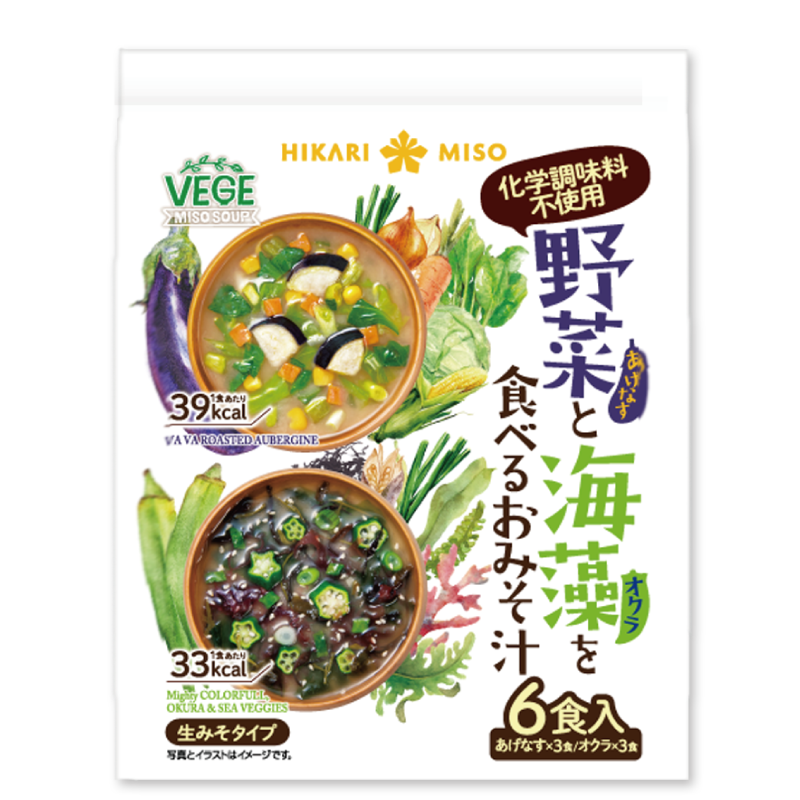 Vege Miso Soup オクラと5種の海藻 ひかり味噌株式会社