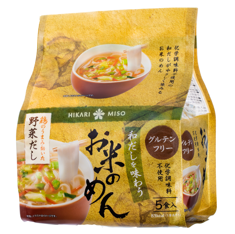 和だしを味わうお米のめん鶏のうまみ効いた野菜だし 5食 ひかり味噌株式会社