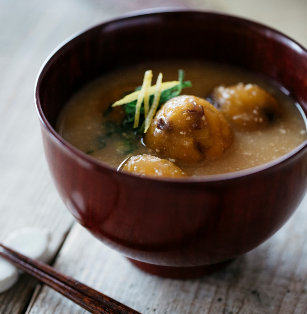 かぼちゃ団子の味噌汁