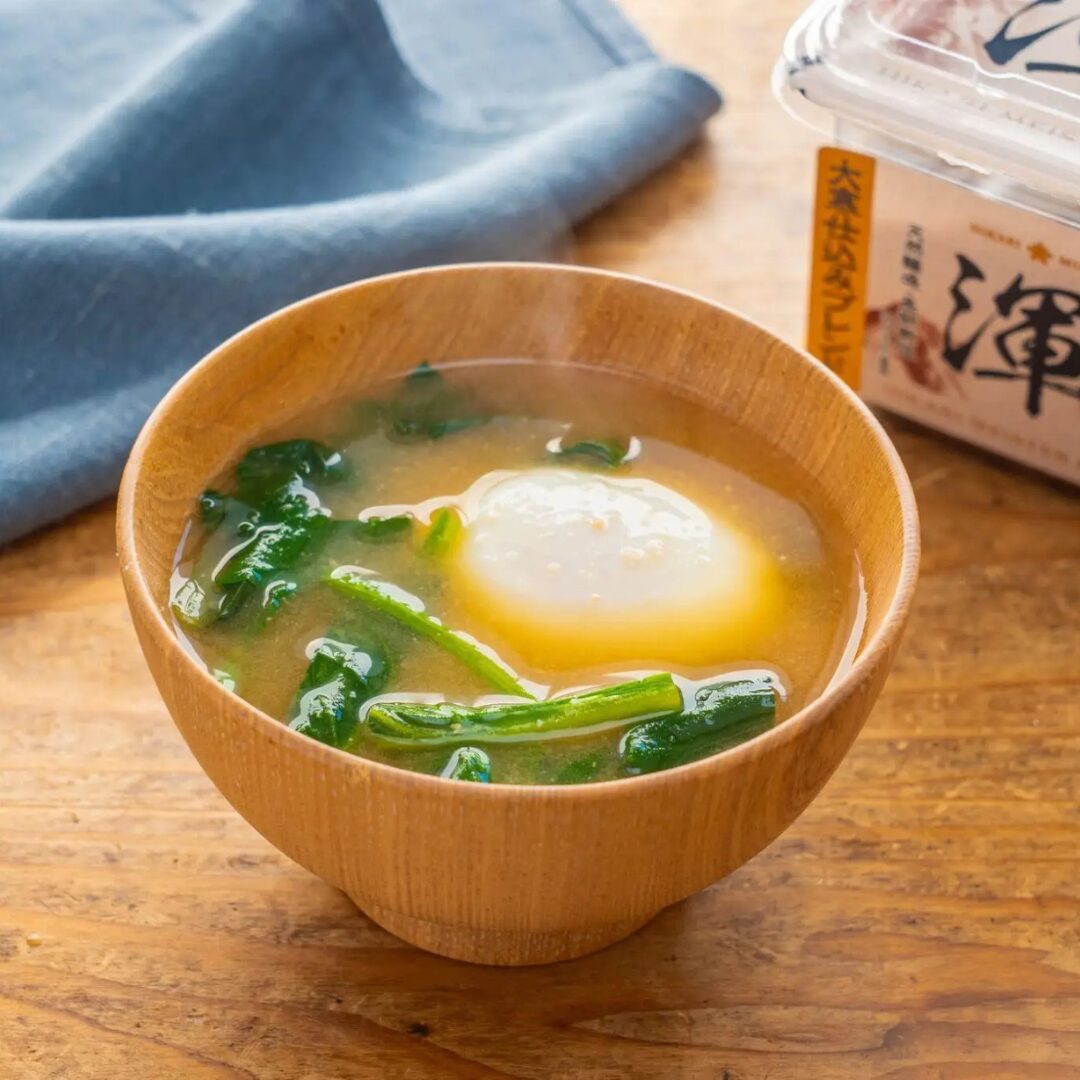 青菜と卵の味噌汁
