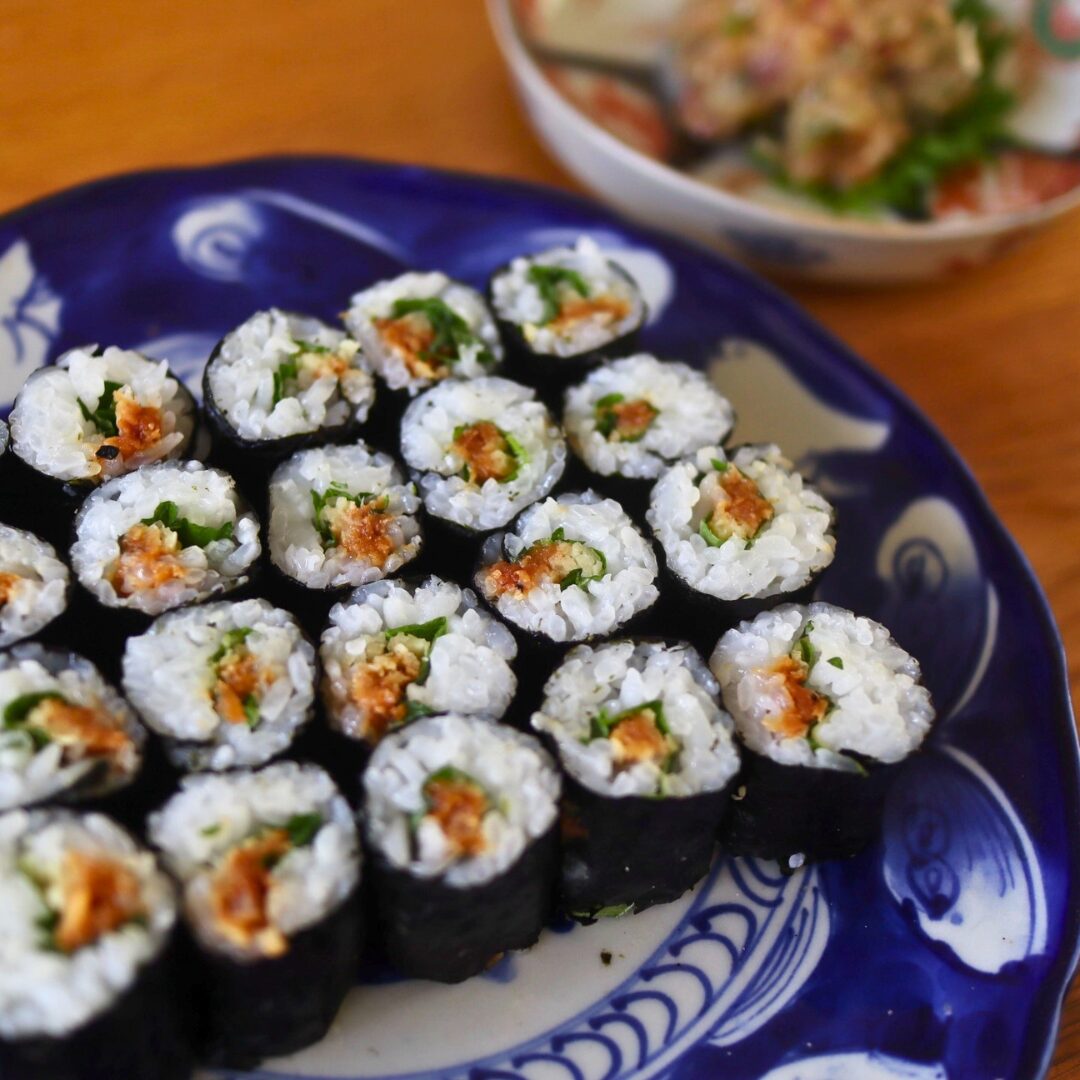 和薬味入りかつお節味噌細巻き